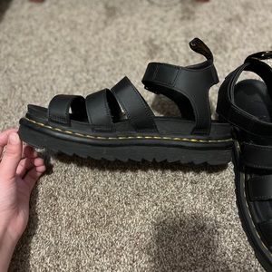 Dr Marten Black Sandals